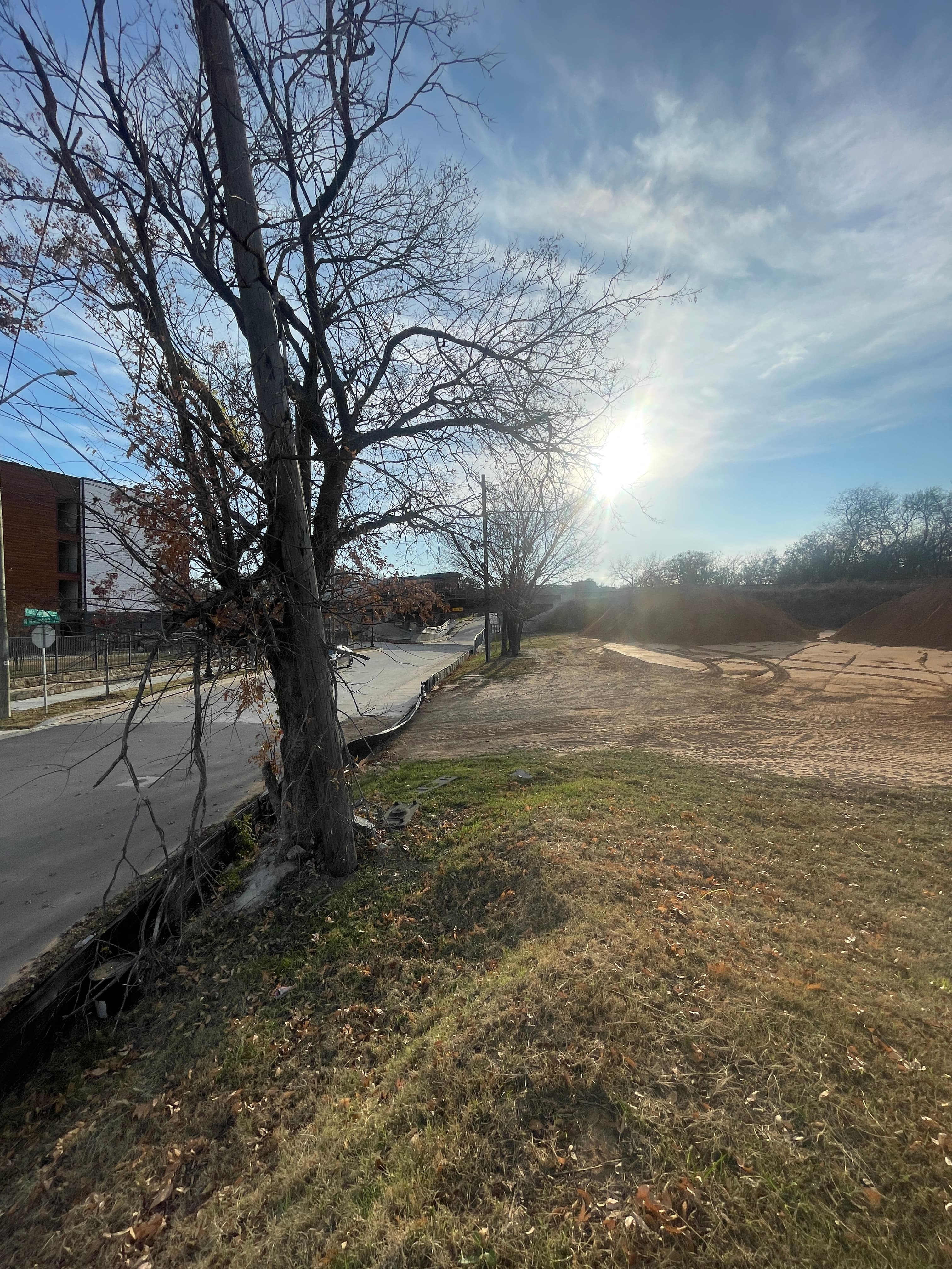 Property boundary and site access view