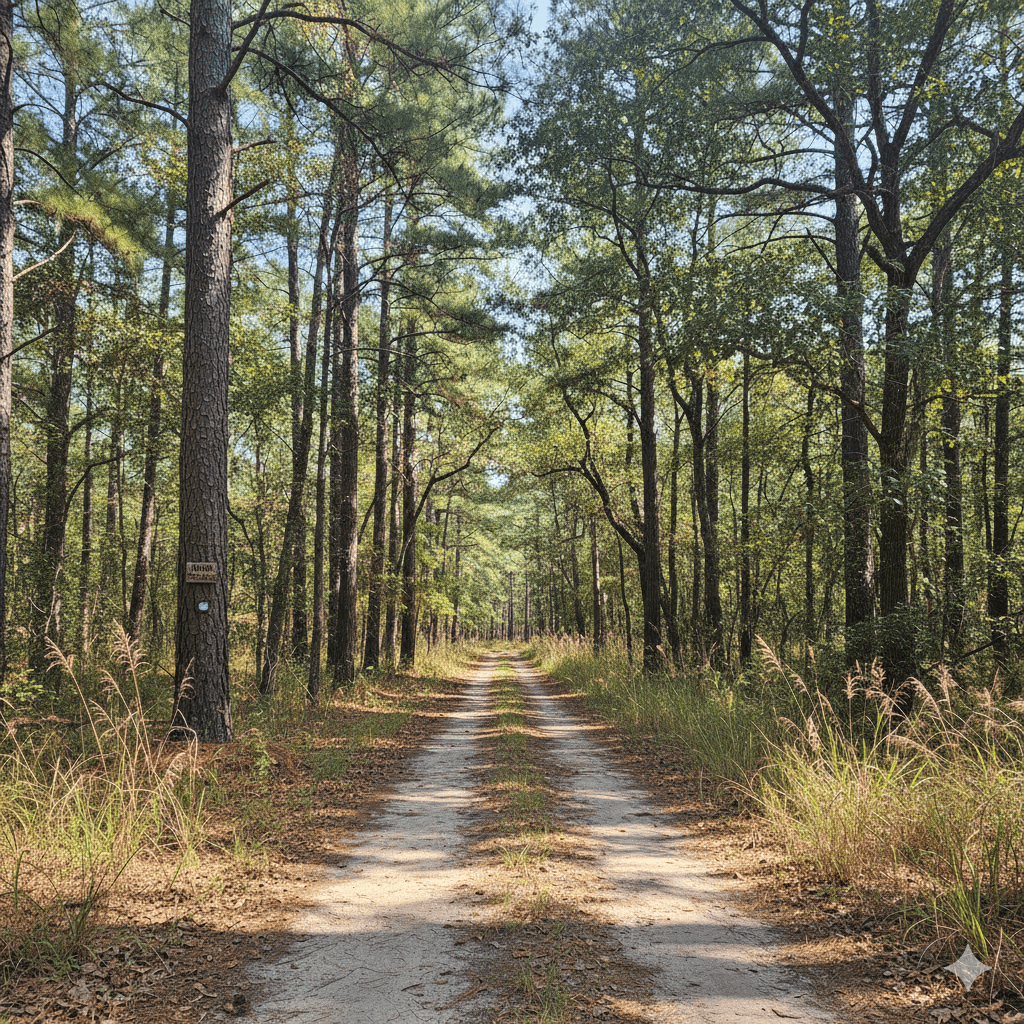 Southern view from Oneshiea showing 55 Ashley Mae Rd property access and boundaries