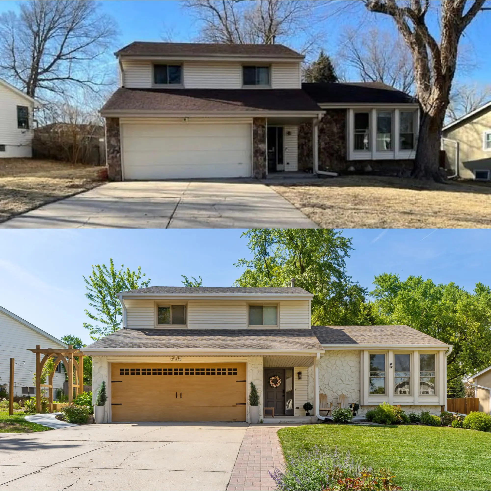 Distressed property before and after as-is purchase