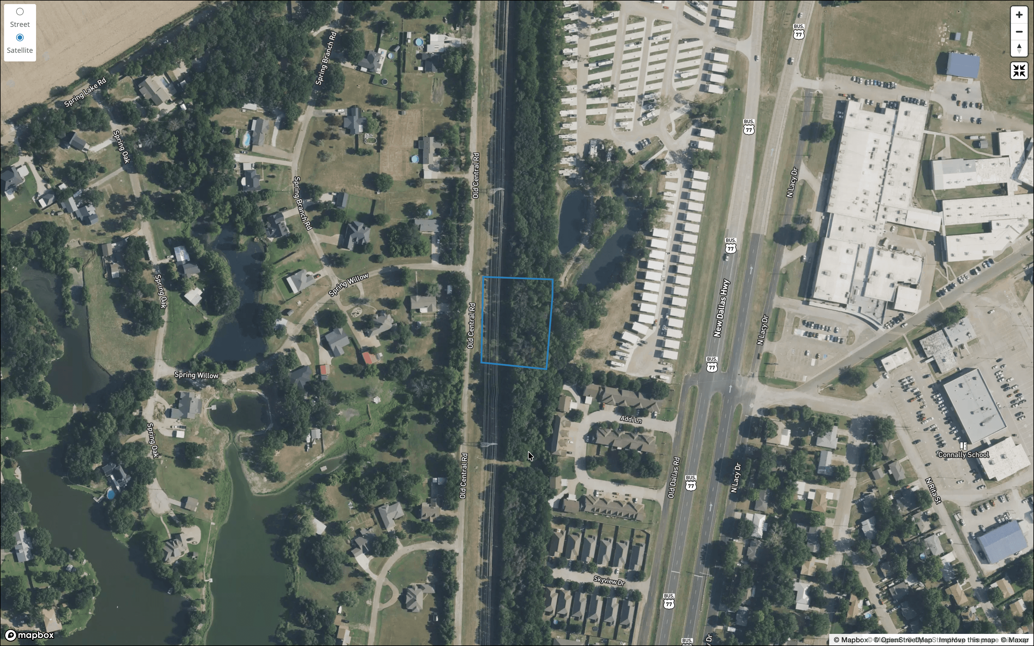 Satellite view of Lot 5
